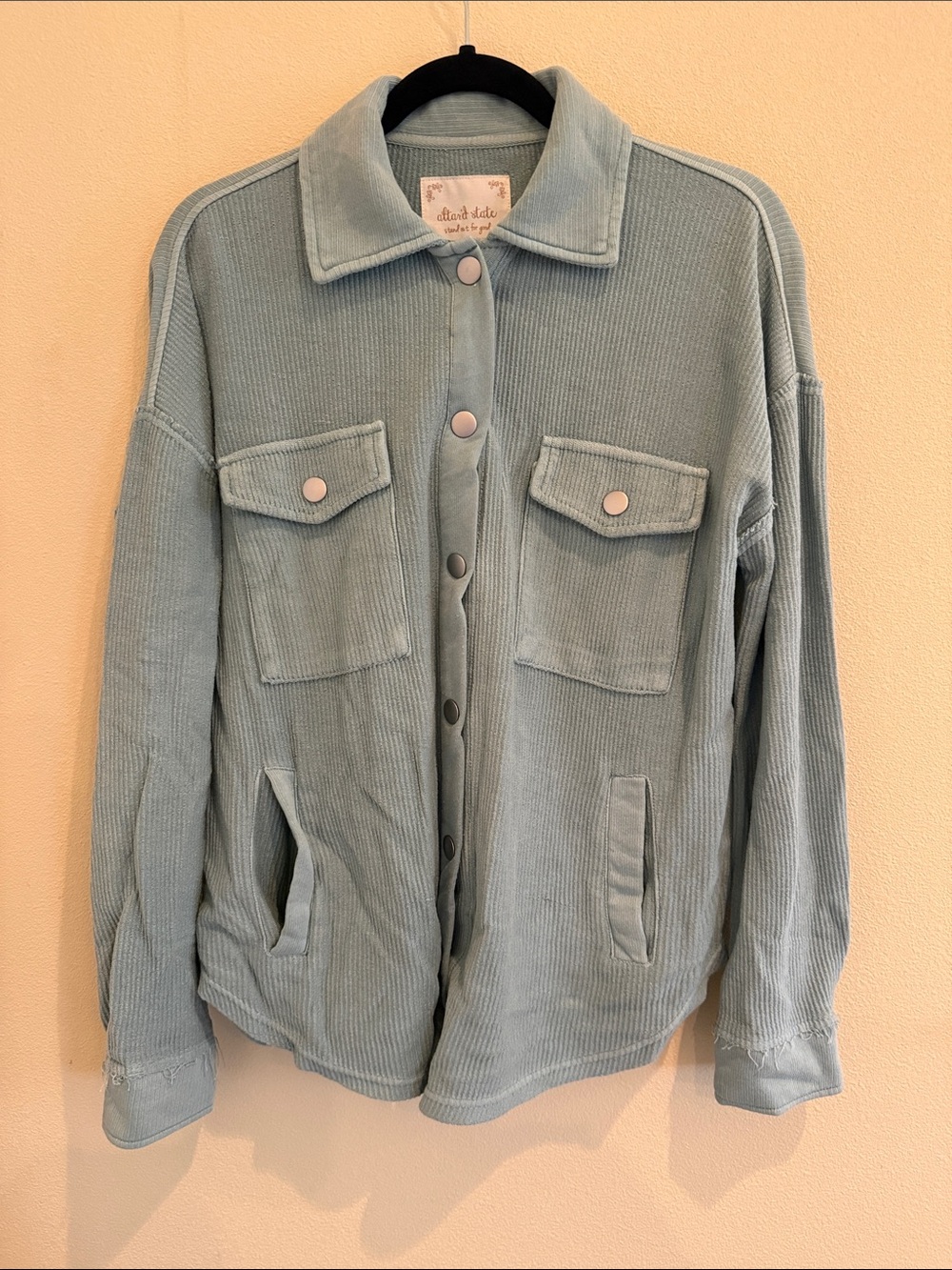 Pale Blue Cotton Corduroy Jacket